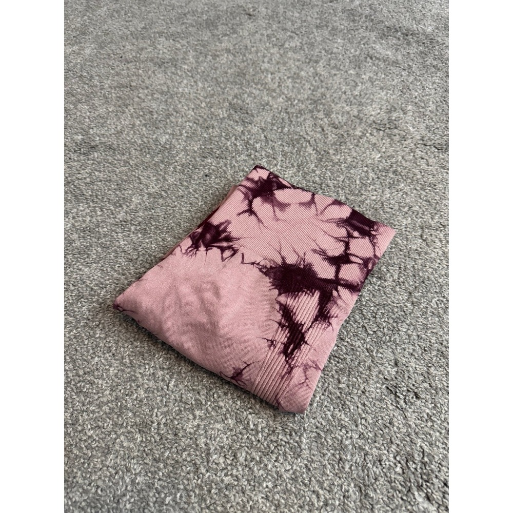 Muscle Brothers Pink Tie Dye Scrunch Butt Seamless Leggings Womens Medium